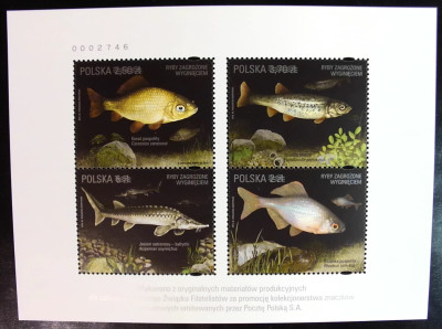 4711-4714 Nowodruki A+B ** Ryby zagrożone wyginięciem