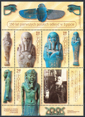 4409-4412 Blok 237 ** 150 lat pierwszych polskich odkryć