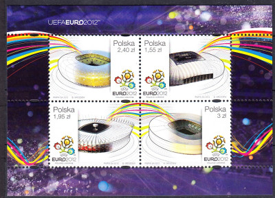 4418-4421 Blok 240 czysty** UEFA - Euro 2012