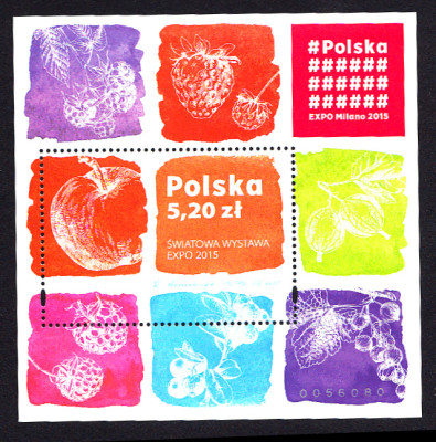 Fi 4614 Blok 274 czysty** Światowa Wystawa EXPO 2015