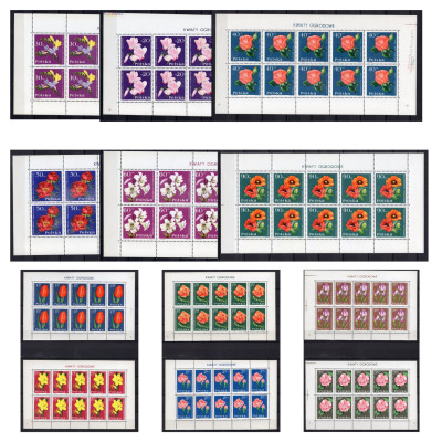 1964 Fi. 1392 - 1403 ** Kwiaty ogrodowe arkusiki znaczk&oacute;w