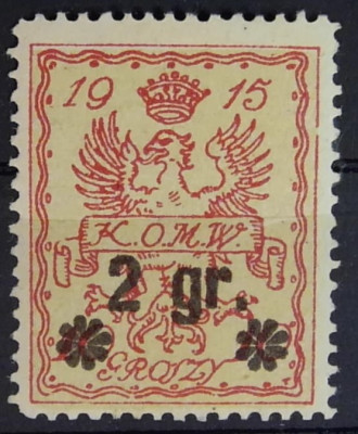 Fi 9d ** Herb miasta i orzeł WARSZAWA 1916 - gw. Berbeka