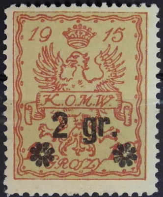 Fi 9e **/* Herb miasta i orzeł WARSZAWA 1916 - gw. Berbeka