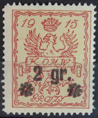 Fi 9c * Herb miasta i orzeł WARSZAWA 1916 - gw. Berbeka