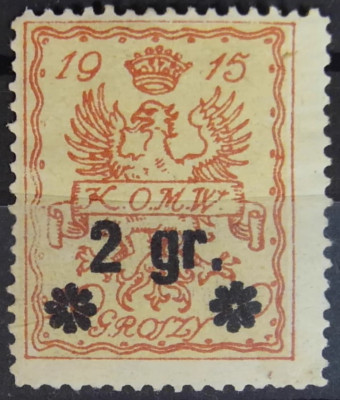 Fi 9 * Herb miasta i orzeł WARSZAWA 1916 - gw. Berbeka