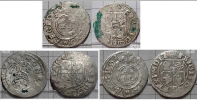 P&oacute;łtorak P&oacute;łtoraki 3szt. Zygmunt III Waza 1615, 1616