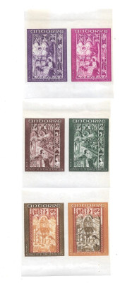 Andora - Yv. seria 198-200 nieząbkowany ** MNH
