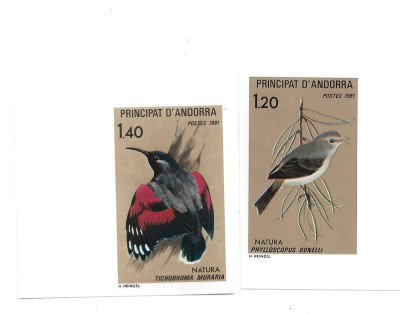 Andora - Yv. seria 294-295 nieząbkowany ** MNH