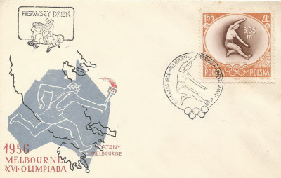 FDC 849 (a): XVI IO Melbourne
