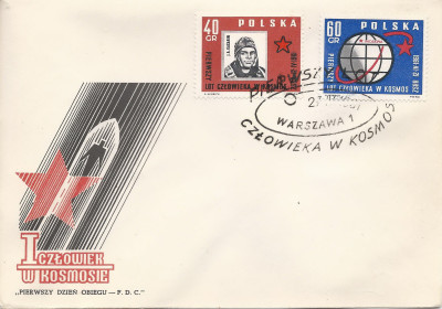 FDC 1082-83: Lot człowieka w kosmos