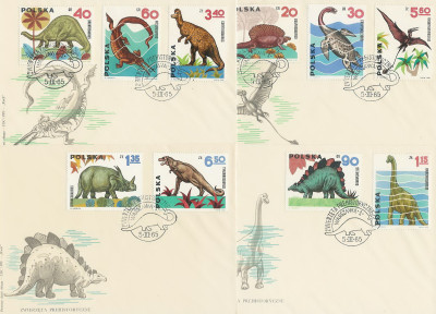 FDC 1421-30 #4: Zwierzęta prehistoryczne