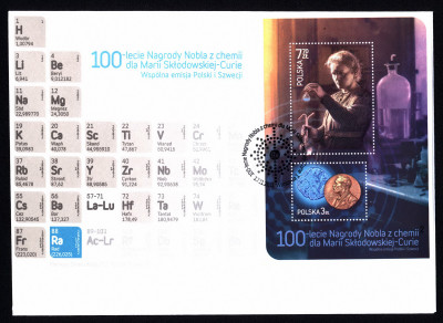 FDC 2011 Mi BL201 Maria Skłodowska-Curie  (Fi 233.III)