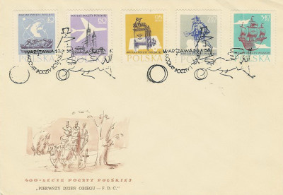 FDC 918-22: 400 lat Poczty Polskiej