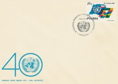 FDC 2856: 40 lat ONZ