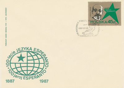 FDC 2956: 100 lecie esperanta
