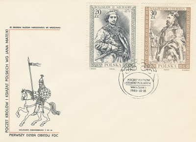 FDC 3079-80: Poczet kr&oacute;l&oacute;w