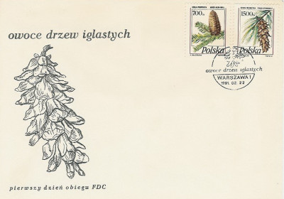 FDC 3164-65: Owoce drzew iglastych