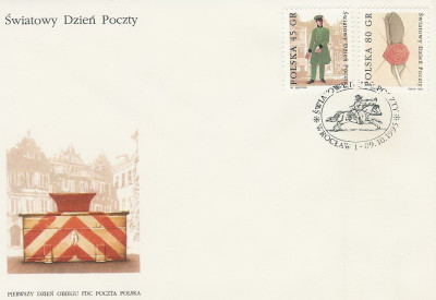 FDC 3413-14: Światowy Dzień Poczty