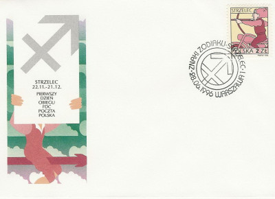 FDC 3455: Znaki zodiaku - strzelec