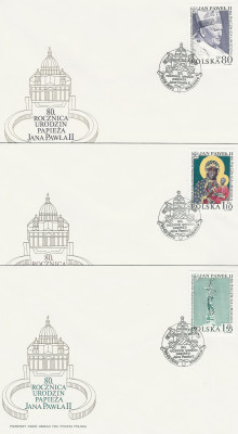 FDC 3682-84 #3: 80 r.ur. JP II