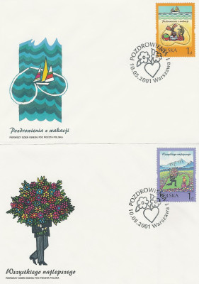 FDC 3737-38 #2: Pozdrowienia