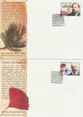 FDC 3803-04 #2: Polacy na świecie