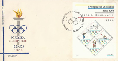 FDC blok 32: IO Tokyo 1964