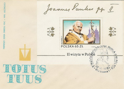 FDC blok 77: II wizyta JP II