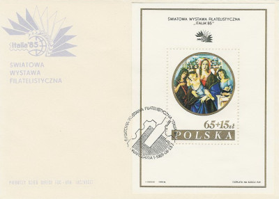 FDC blok 82 I: WF Italia 85