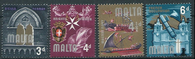 1965 r. Malta Mi 305 - 308**