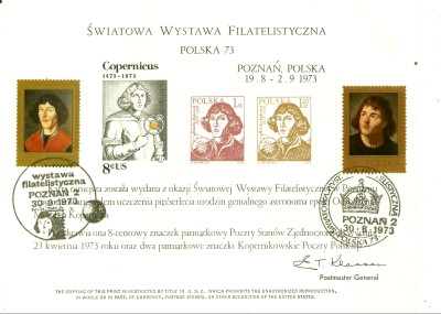 1973 r.  Światowa Wystawa Filatelistyczna**.