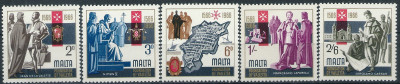 1966 r. Malta Mi 336 - 340**