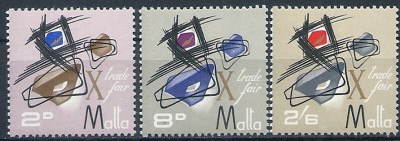 1966 r. Malta Mi 343 - 345**