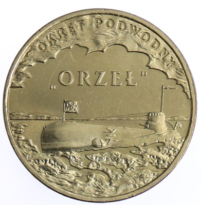 2 zł Okręt podwodny &bdquo;Orzeł&rdquo;