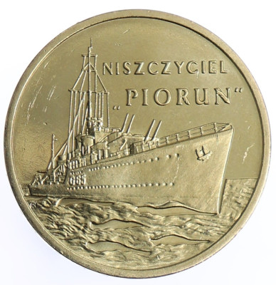 2 zł Niszczyciel &bdquo;Piorun&rdquo;