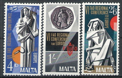 1968 r. Malta Mi 382 - 384**