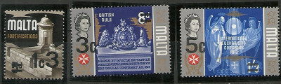 1972 r. Malta Mi 446 - 448**