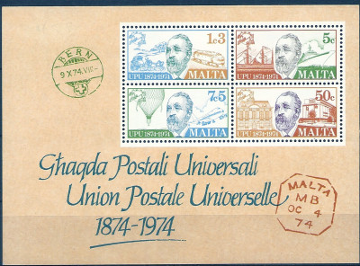 1974 r. Malta Blok 4**