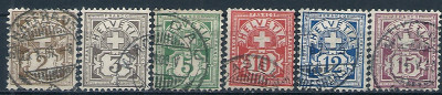 1906 r Szwajcaria Mi 82 - 87 kas.