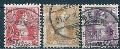 1908 r Szwajcaria Mi 98 - 100 kas.