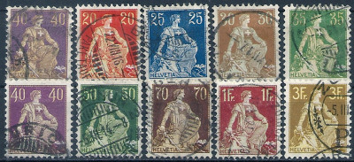 1908 r Szwajcaria Mi 101 - 110 kas.