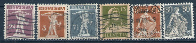 1917 r Szwajcaria Mi 136 - 141 kas.