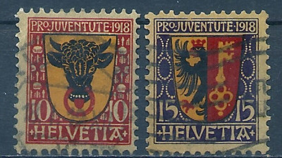1918 r Szwajcaria Mi 143 - 144 kas.