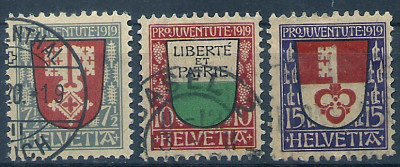 1919 r Szwajcaria Mi 149 - 151 kas.