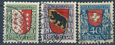 1921 r Szwajcaria Mi 172 - 174 kas.