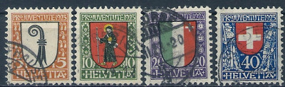 1923 r Szwajcaria Mi 185 - 188 kas.