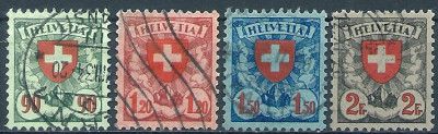 1924 r Szwajcaria Mi 194 - 197 kas.