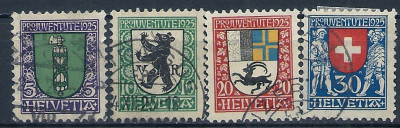 1925 r Szwajcaria Mi 214 - 217 kas.