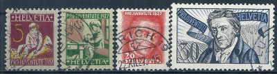 1927 r Szwajcaria Mi 222 - 225 kas.