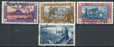 1929 r Szwajcaria Mi 235 - 238 kas.